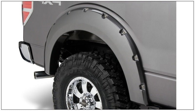 Bushwacker 09-14 Ford F-150 Styleside Pocket Style Flares 4pc 67.0/78.8/97.4in Bed - Black - Crew Original