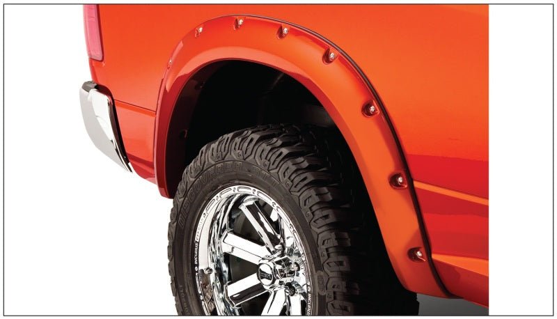 Bushwacker 09-18 Dodge Ram 1500 Fleetside Pocket Style Flares 4pc 67.4/76.3/96.3in Bed - Black - Crew Original