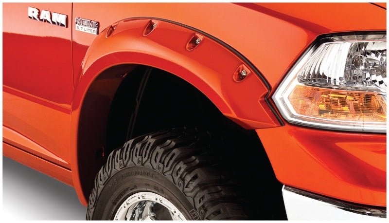Bushwacker 09-18 Dodge Ram 1500 Fleetside Pocket Style Flares 4pc 67.4/76.3/96.3in Bed - Black - Crew Original
