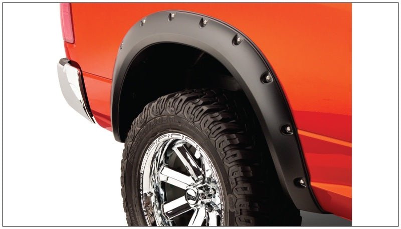 Bushwacker 09-18 Dodge Ram 1500 Fleetside Pocket Style Flares 4pc 67.4/76.3/96.3in Bed - Black - Crew Original