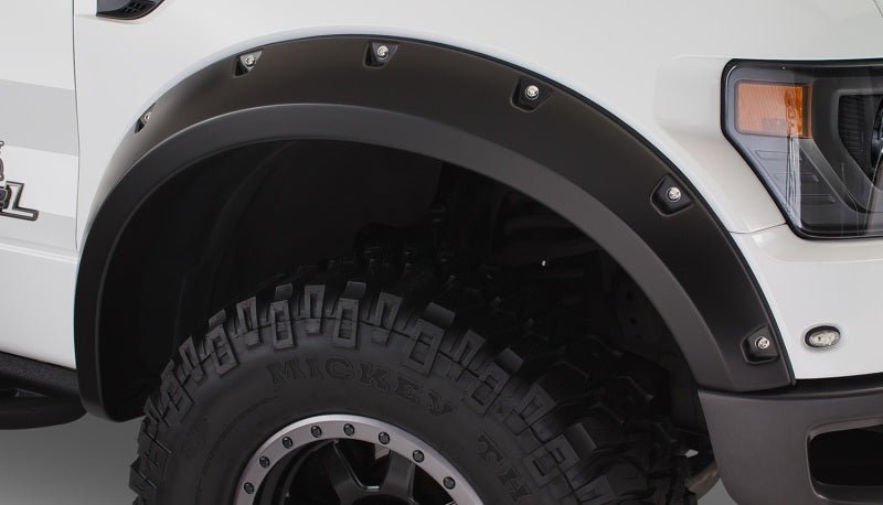 Bushwacker 10-14 Ford F-150 SVT Raptor Pocket Style Flares 4pc - Black - Crew Original