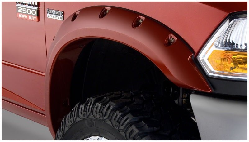 Bushwacker 10-18 Dodge Ram 2500 Fleetside Pocket Style Flares 4pc 76.3/98.3in Bed - Black - Crew Original