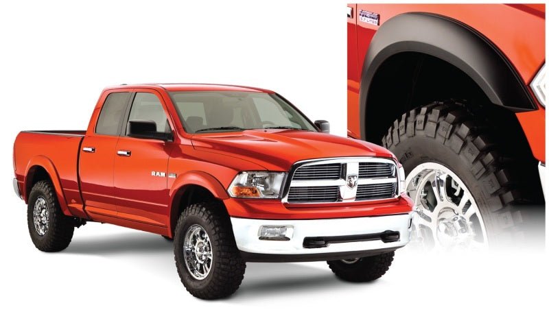 Bushwacker 10-18 Ram 1500 Fleetside Extend-A-Fender Style Flares 4pc 67.4/76.3/96.3in Bed - Black - Crew Original