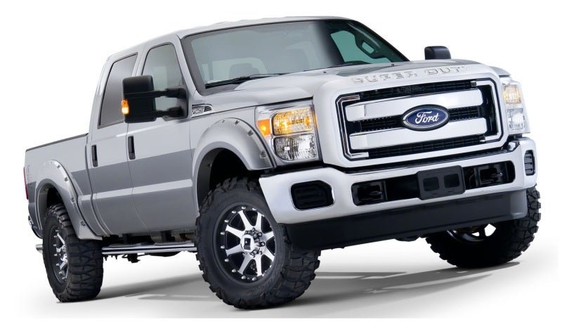 Bushwacker 11-16 Ford F-250 Super Duty Styleside Pocket Style Flares 4pc 98.0/81.8in Bed - Black - Crew Original