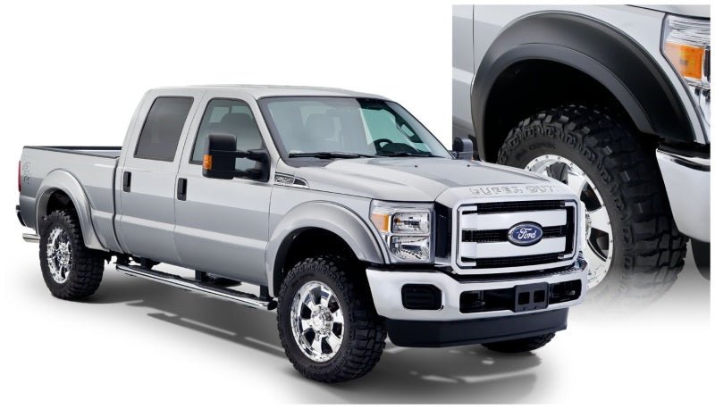 Bushwacker 11-16 Ford F-350 Super Duty Styleside Extend-A-Fender Style Flares 4pc - Black - Crew Original