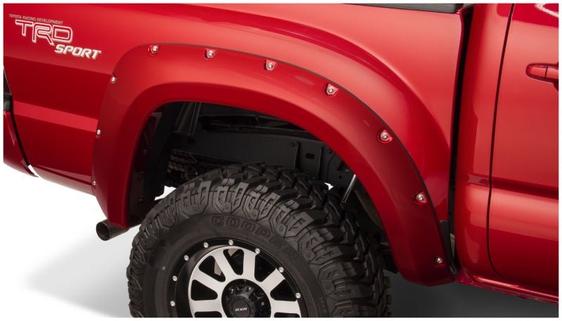 Bushwacker 12-15 Toyota Tacoma Fleetside Pocket Style Flares 2pc 60.3in Bed - Black - Crew Original