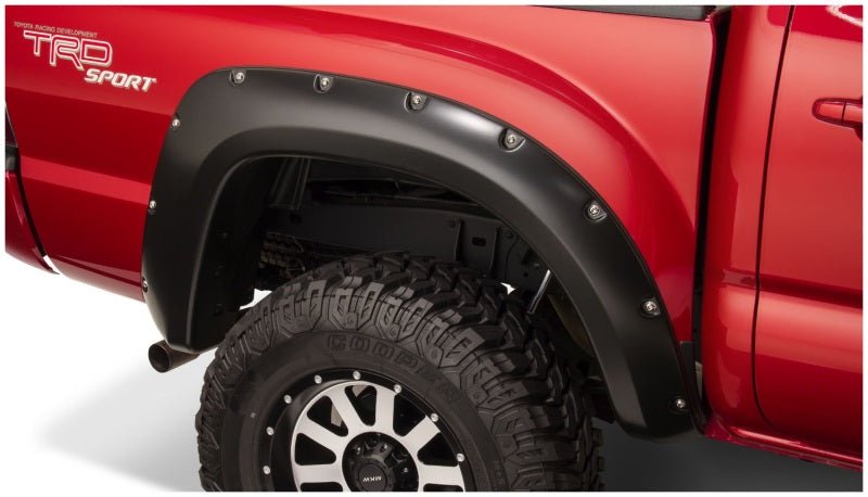 Bushwacker 12-15 Toyota Tacoma Fleetside Pocket Style Flares 2pc 60.3in Bed - Black - Crew Original