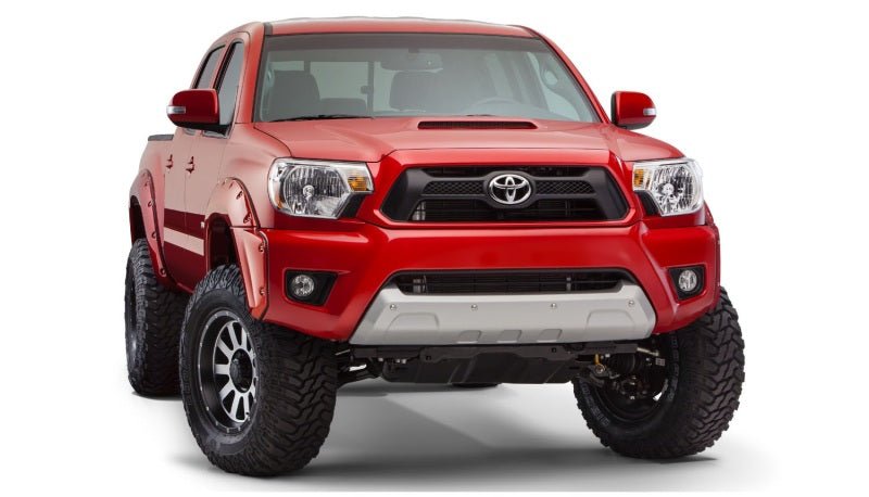 Bushwacker 12-15 Toyota Tacoma Fleetside Pocket Style Flares 4pc 73.5in Bed - Black - Crew Original