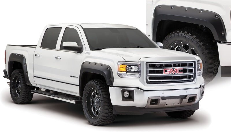 Bushwacker 14-15 GMC Sierra 1500 Pocket Style Flares 4pc - Black - Crew Original