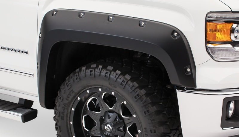 Bushwacker 14-15 GMC Sierra 1500 Pocket Style Flares 4pc - Black - Crew Original