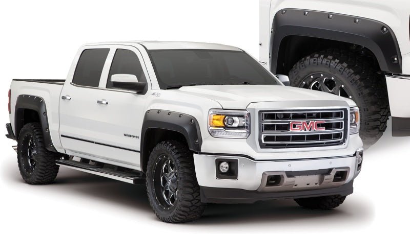 Bushwacker 14-15 GMC Sierra 1500 Pocket Style Flares 4pc - Black - Crew Original