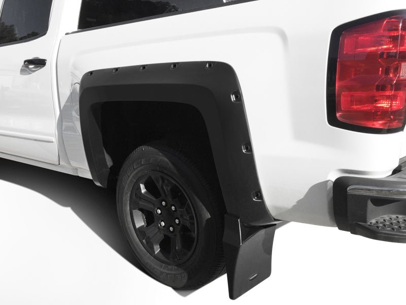 Bushwacker 14-18 Chevrolet Silverado 1500 Trail Armor Rear Mud Flaps (Fits Pocket Style Flares) - Crew Original