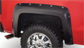 Bushwacker 14-18 Chevy Silverado 1500 Fleetside Pocket Style Flares 2pc 69.3in Bed - Black - Crew Original
