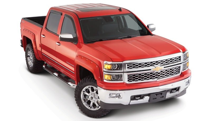 Bushwacker 14-18 Chevy Silverado 1500 Fleetside Pocket Style Flares 4pc - Black - Crew Original