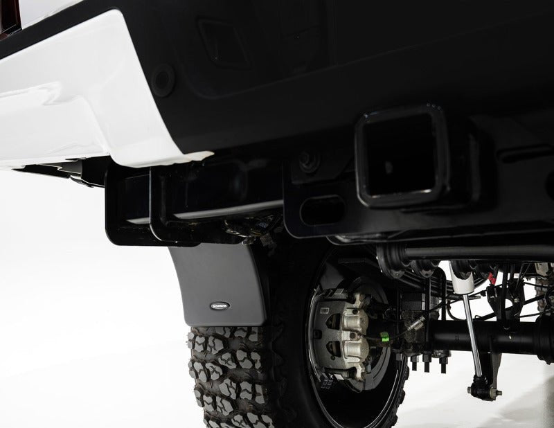Bushwacker 14-18 GMC Sierra 1500 Trail Armor Rear Mud Flaps (Fits Pocket Style Flares) - Crew Original