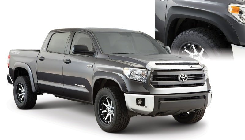 Bushwacker 14-18 Toyota Tundra Fleetside Extend-A-Fender Style Flares 4pc - Black - Crew Original