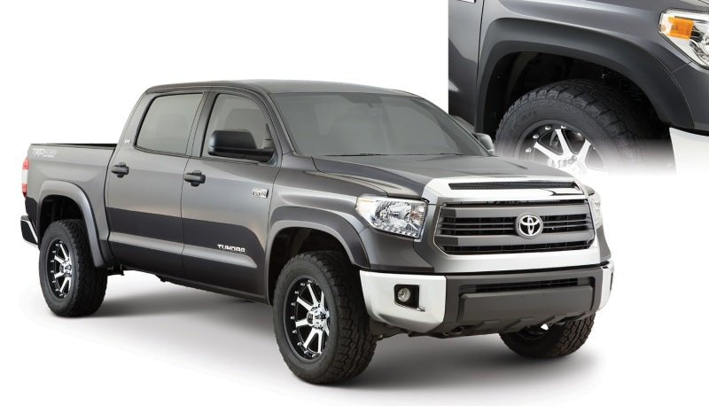 Bushwacker 14-18 Toyota Tundra Fleetside Extend-A-Fender Style Flares 4pc - Black - Crew Original