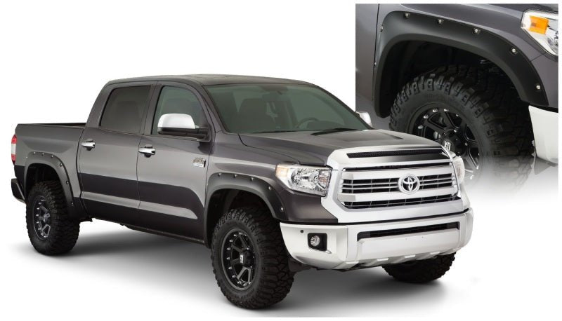 Bushwacker 14-18 Toyota Tundra Fleetside Pocket Style Flares 4pc 66.7/78.7/97.6in Bed - Black - Crew Original
