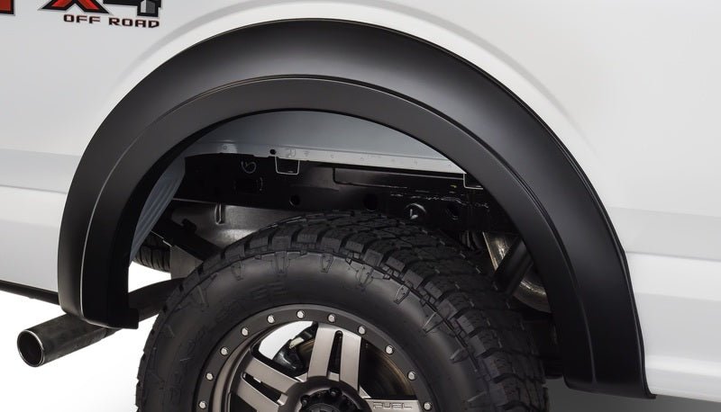 Bushwacker 15-17 Ford F-150 Styleside Extend-A-Fender Style Flares 2pc 67.1/78.9/97.6in Bed - Black - Crew Original