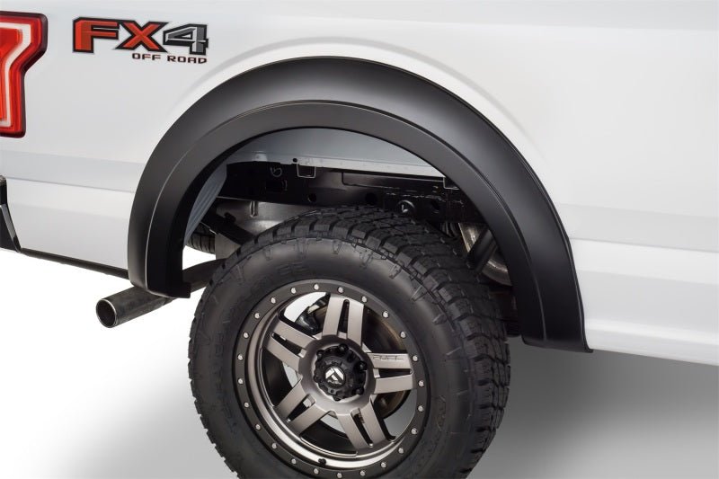 Bushwacker 15-17 Ford F-150 Styleside Extend-A-Fender Style Flares 4pc 67.1/78.9/97.6in Bed - Black - Crew Original