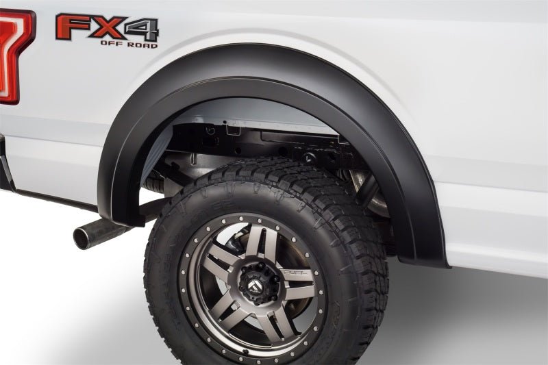 Bushwacker 15-17 Ford F-150 Styleside Extend-A-Fender Style Flares 4pc 67.1/78.9/97.6in Bed - Black - Crew Original
