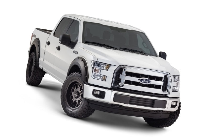 Bushwacker 15-17 Ford F-150 Styleside Pocket Style Flares 4pc 67.1/78.9/97.6in Bed - Black - Crew Original