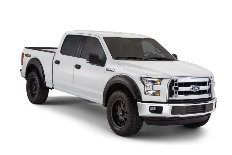 Bushwacker 15-17 Ford F-150 Styleside Pocket Style Flares 4pc 67.1/78.9/97.6in Bed - Black - Crew Original