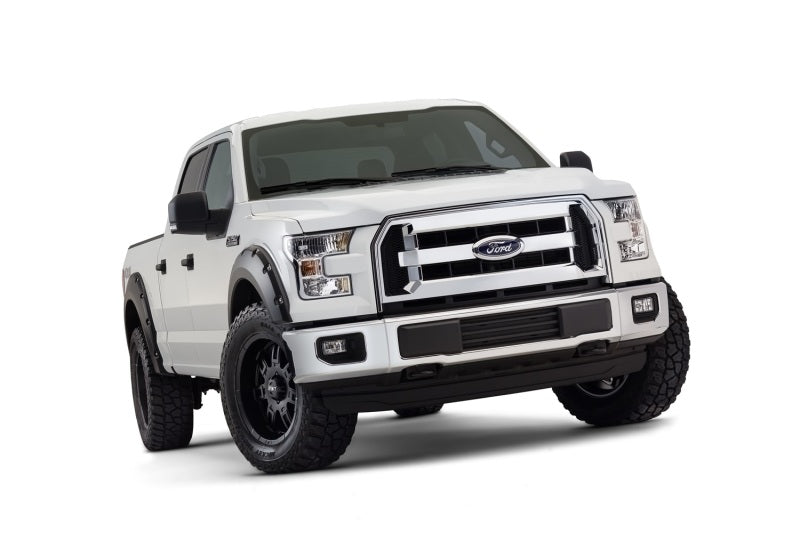 Bushwacker 15-17 Ford F-150 Styleside Pocket Style Flares 4pc 67.1/78.9/97.6in Bed - Black - Crew Original