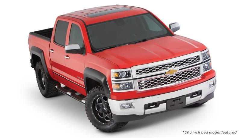 Bushwacker 15-18 Chevy Silverado 2500 HD Fleetside Extend-A-Fender Style Flares 4pc - Black - Crew Original