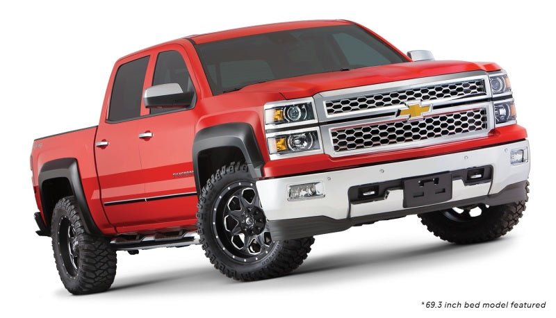 Bushwacker 15-18 Chevy Silverado 2500 HD Fleetside Extend-A-Fender Style Flares 4pc - Black - Crew Original