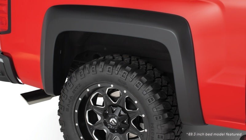 Bushwacker 15-18 Chevy Silverado 2500 HD Fleetside Extend-A-Fender Style Flares 4pc - Black - Crew Original