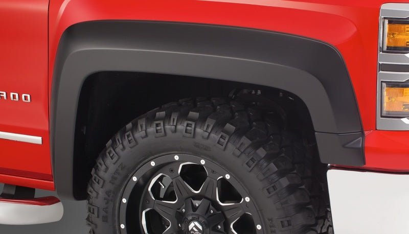 Bushwacker 15-18 Chevy Silverado 2500 HD Fleetside Extend-A-Fender Style Flares 4pc - Black - Crew Original