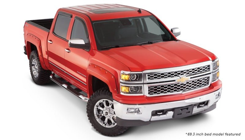 Bushwacker 15-18 Chevy Silverado 2500 HD Fleetside Pocket Style Flares 4pc 78.8/97.8in Bed - Black - Crew Original
