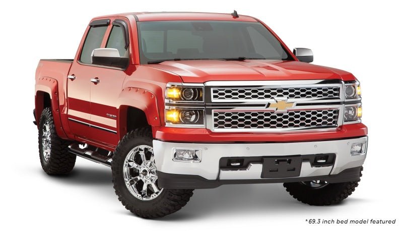 Bushwacker 15-18 Chevy Silverado 2500 HD Fleetside Pocket Style Flares 4pc 78.8/97.8in Bed - Black - Crew Original