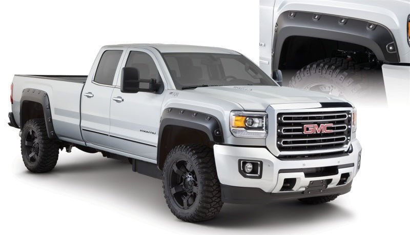 Bushwacker 15-18 GMC Sierra 2500 HD Boss Pocket Style Flares 4pc 78.8/97.6in Bed - Black - Crew Original