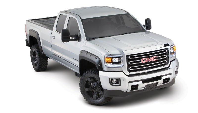 Bushwacker 15-18 GMC Sierra 2500 HD Boss Pocket Style Flares 4pc 78.8/97.6in Bed - Black - Crew Original
