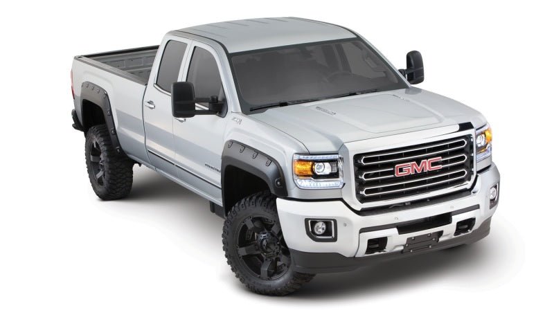 Bushwacker 15-18 GMC Sierra 2500 HD Boss Pocket Style Flares 4pc 78.8/97.6in Bed - Black - Crew Original