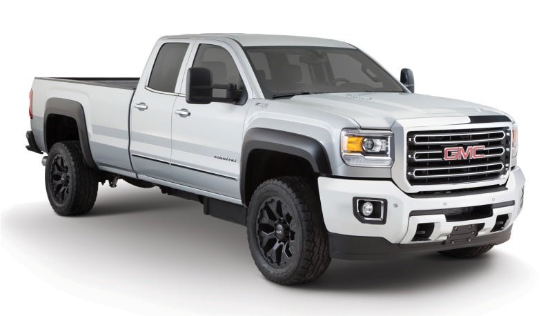 Bushwacker 15-18 GMC Sierra 2500 HD Extend-A-Fender Style Flares 4pc 78.8/97.6in Bed - Black - Crew Original