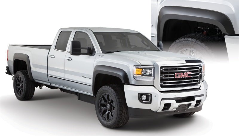 Bushwacker 15-18 GMC Sierra 2500 HD Extend-A-Fender Style Flares 4pc 78.8/97.6in Bed - Black - Crew Original