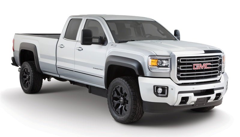 Bushwacker 15-18 GMC Sierra 2500 HD Extend-A-Fender Style Flares 4pc 78.8/97.6in Bed - Black - Crew Original