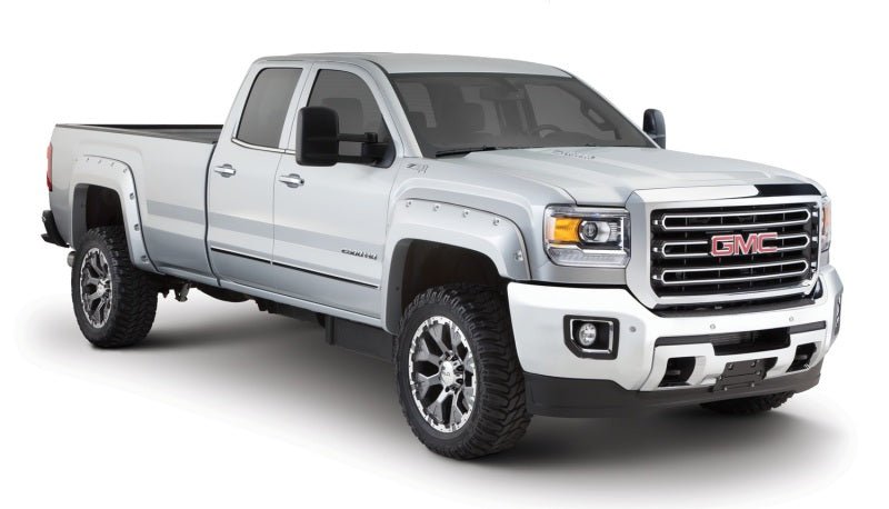 Bushwacker 15-18 GMC Sierra 2500 HD Pocket Style Flares 4pc 78.8/97.6in Bed - Black - Crew Original
