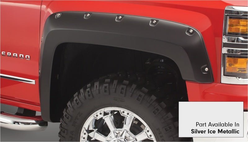Bushwacker 16-17 Chevy Silverado 2500 HD Fleetside Pocket Style Flares 4pc - Quicksilver - Crew Original