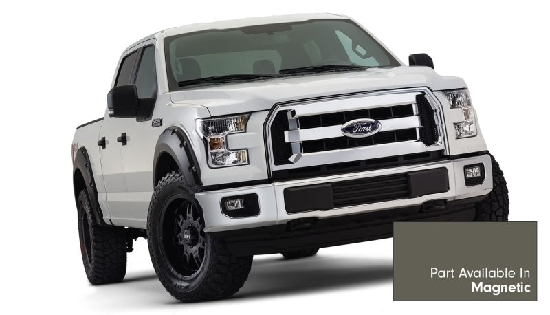 Bushwacker 16-17 Ford F-150 Styleside Pocket Style Flares 4pc 78.9/67.1/97.6in Bed - Magnetic - Crew Original
