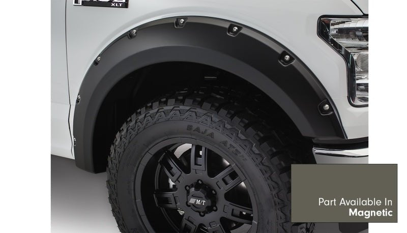 Bushwacker 16-17 Ford F-150 Styleside Pocket Style Flares 4pc 78.9/67.1/97.6in Bed - Magnetic - Crew Original