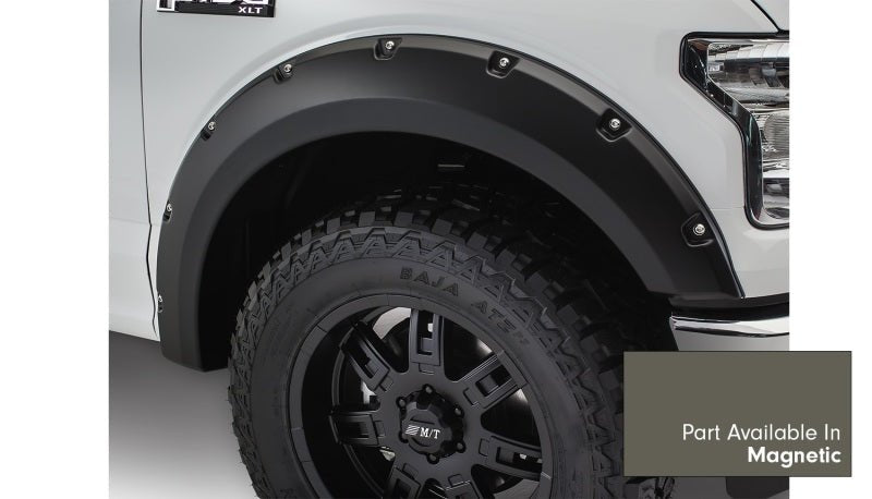 Bushwacker 16-17 Ford F-150 Styleside Pocket Style Flares 4pc 78.9/67.1/97.6in Bed - Magnetic - Crew Original
