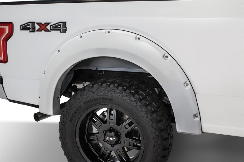 Bushwacker 16-17 Ford F-150 Styleside Pocket Style Flares 4pc 78.9/67.1/97.6in Bed - Oxford White - Crew Original