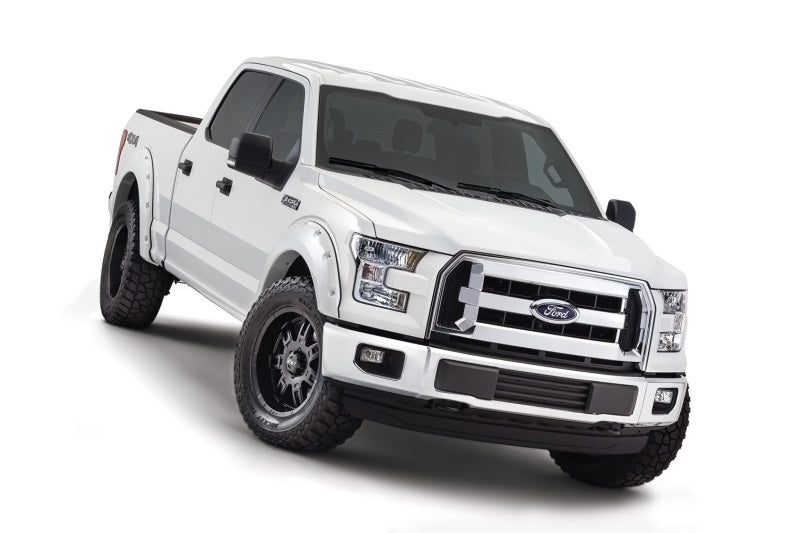 Bushwacker 16-17 Ford F-150 Styleside Pocket Style Flares 4pc 78.9/67.1/97.6in Bed - Oxford White - Crew Original
