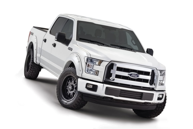 Bushwacker 16-17 Ford F-150 Styleside Pocket Style Flares 4pc 78.9/67.1/97.6in Bed - Oxford White - Crew Original