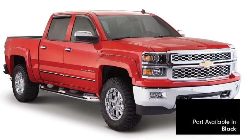 Bushwacker 16-18 Chevy Silverado 1500 Fleetside Pocket Style Flares 4pc 69.3in Bed - Black - Crew Original