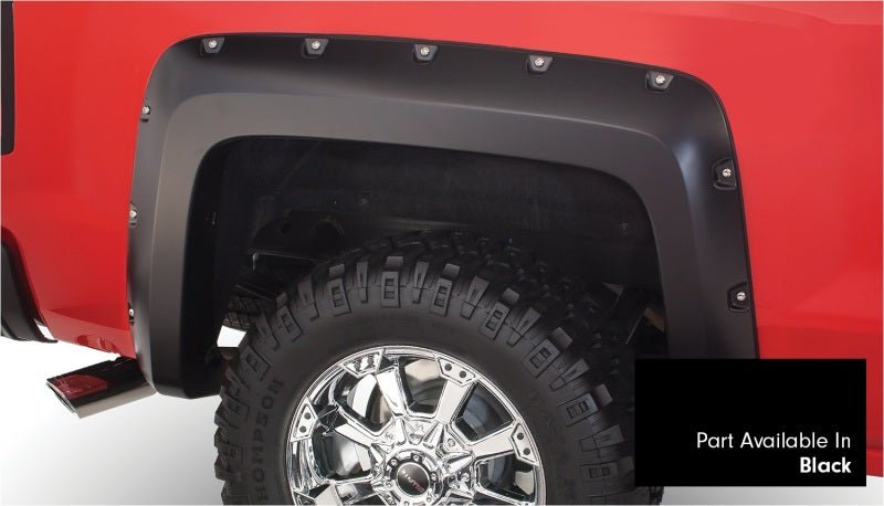 Bushwacker 16-18 Chevy Silverado 1500 Fleetside Pocket Style Flares 4pc 69.3in Bed - Black - Crew Original